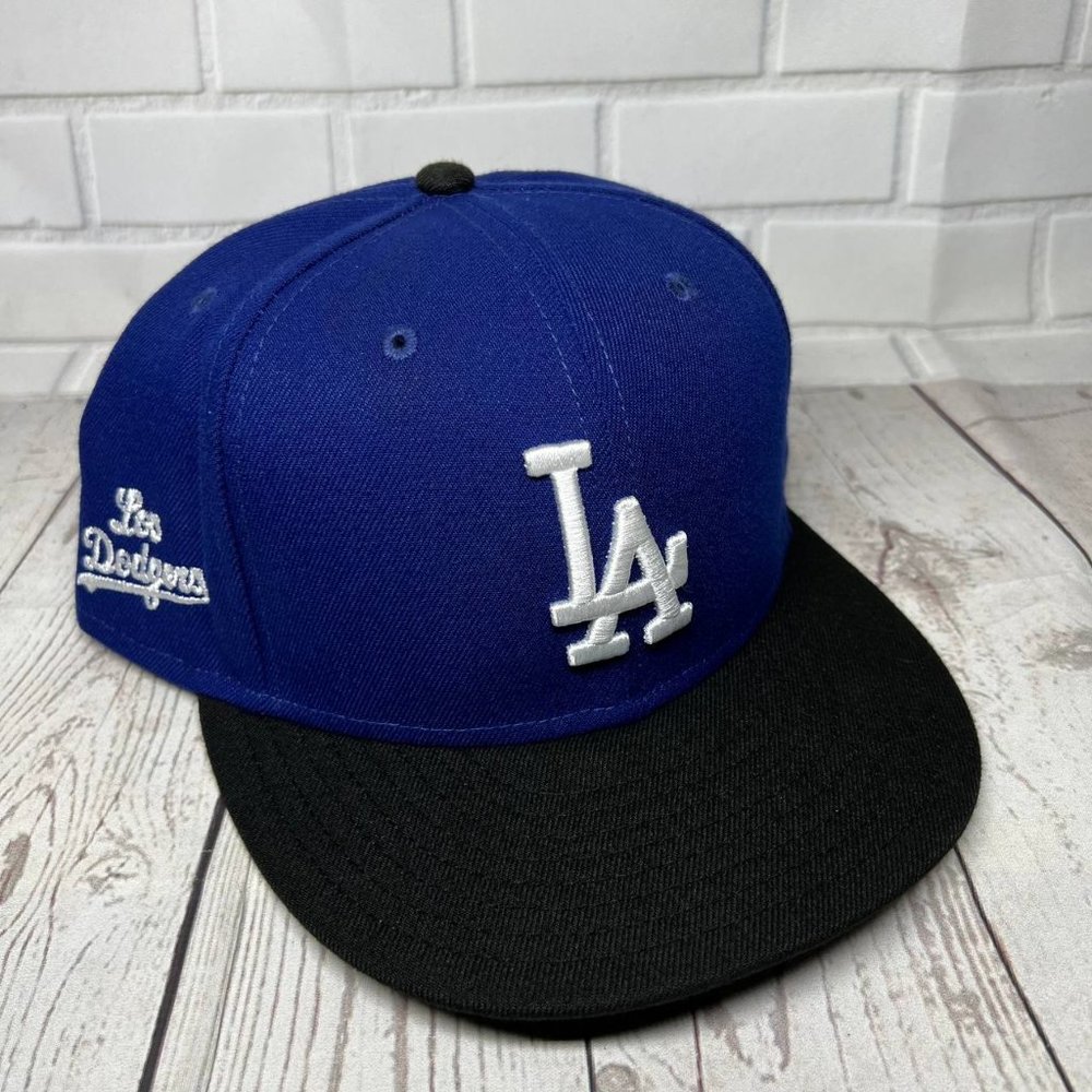 Los Angeles‎ LA Dodgers MLB 8 59Fifty New Era Hat Fitted Cap Blue Black Men